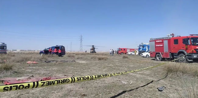 Konya’da eğitim uçağı düştü: 1 şehit, 2 yaralı