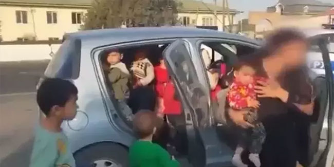 Dört kişilik araçtan 25 çocuk çıktı!
