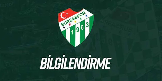 Bursaspor'un test sonuçları negatif