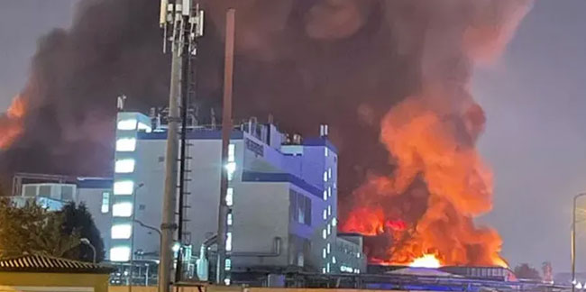 Bursa'da fabrika yangını: Dumanlar gökyüzünü kapladı