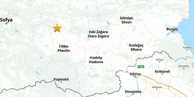 Bulgaristan'da 3.9 büyüklüğünde deprem
