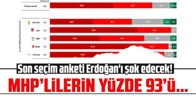 Son seçim anketi Erdoğan'ı şok edecek! MHP'lilerin yüzde 93'ü...