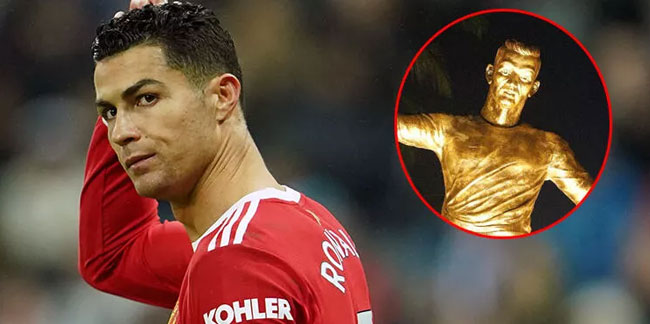 Cristiano Ronaldo'nun heykeli ülkeyi karıştırdı! 'Yerli oyunculara hakaret'