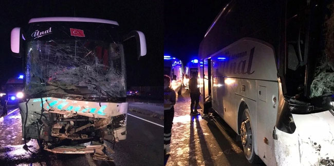 Kayseri'de yolcu otobüsü otomobile çarptı: Ölü ve yaralılar var
