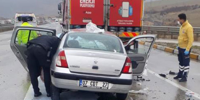 Ankara-Samsun yolu trafik kazası; 3 yaralı