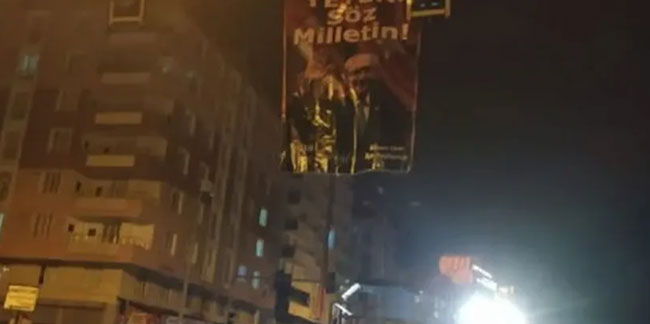 Kılıçdaroğlu’nun ''Yeter söz milletin'' pankartı indirildi!
