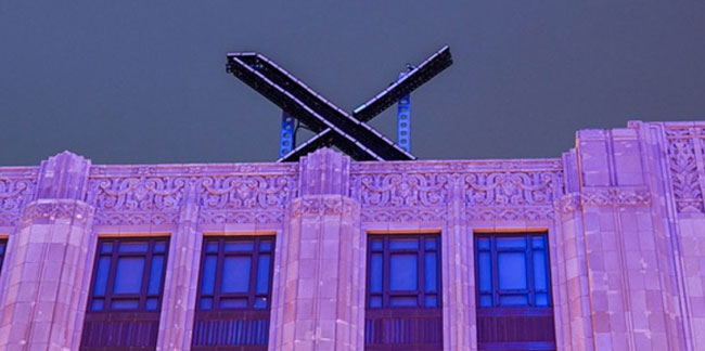 Twitter genel merkezindeki "X" logosu kaldırıldı