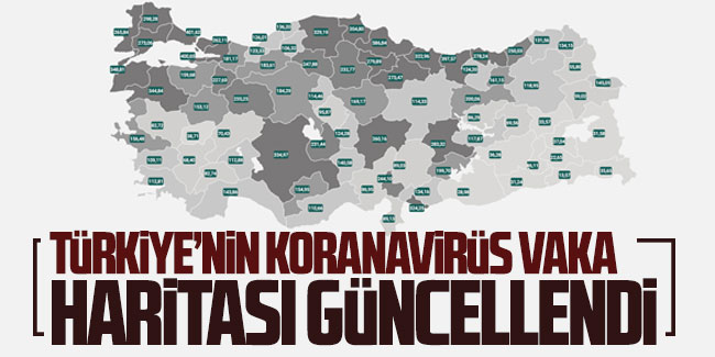 Türkiye koronavirüs vaka haritası güncellendi! 