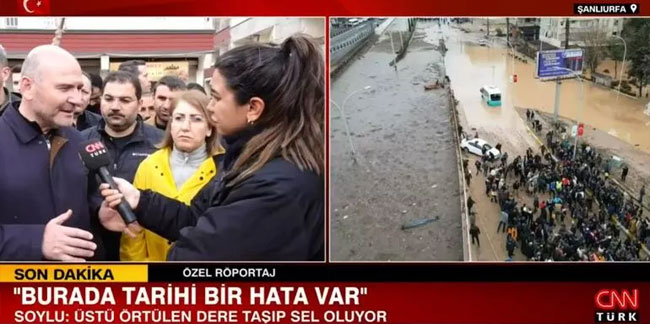 Şanlıurfa'daki sel felaketinde son durumu Bakan Soylu, CNN Türk'te açıkladı