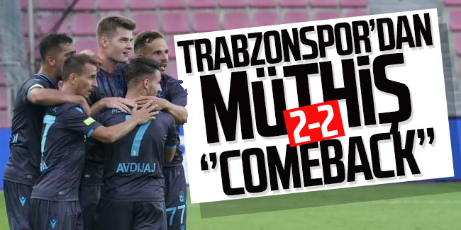 Trabzonspor'dan müthiş ''Comeback''