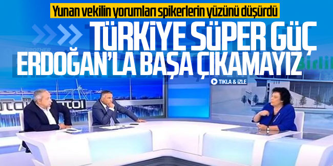 Yunan vekilin Erdoğan ve Türkiye itirafı: ''Türkiye süper güç Erdoğan'la başa çıkamayız''