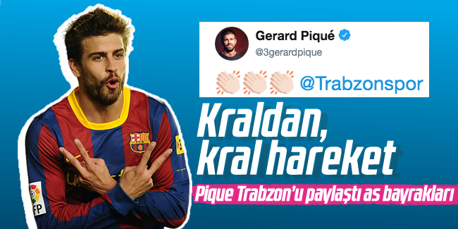 Barcelona'nın yıldız oyuncusu Pique Trabzonspor'u paylaştı