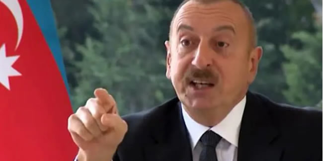 Aliyev canlı yayında açtı ağzını yumdu gözünü
