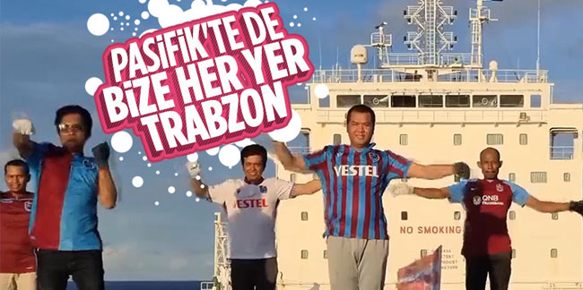 Trabzonspor formasıyla Pasifik Okyanusu'nda dans