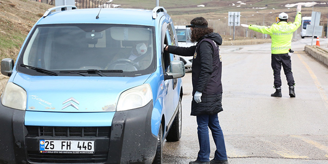Erzurum’da polis denetimleri sürüyor