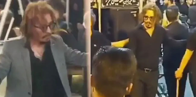 Matem töreninde İranlı Johnny Depp şaşkınlık yarattı