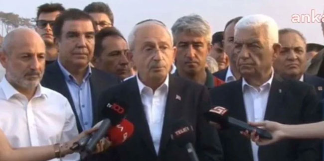 CHP lideri Kılıçdaroğlu Marmaris'taki yangın bölgesinde!