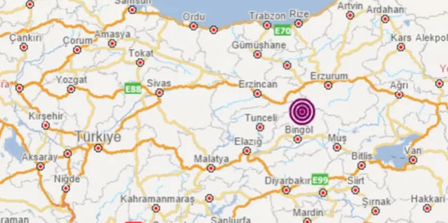 Bingöl'de 4,0 büyüklüğünde deprem