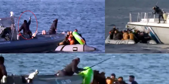 Göçmen teknesini batırmaya çalıştılar