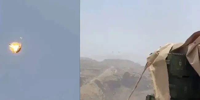 Suudi jeti, Husilere ait drone'u vurdu