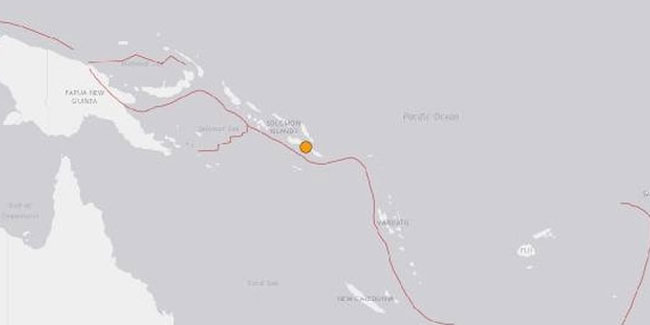Solomon Adaları'nda 6.3 büyüklüğünde deprem