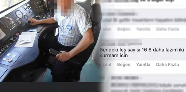 Makinistin Tekirdağ'daki kazayla ilgili yaptığı yorum sosyal medyada tepki çekti