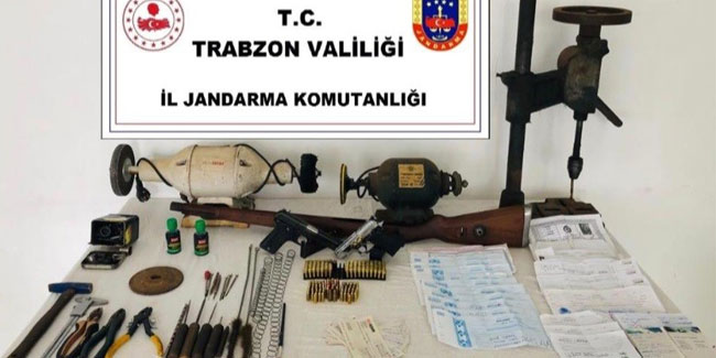 Trabzon'da silah imalathanesine baskın