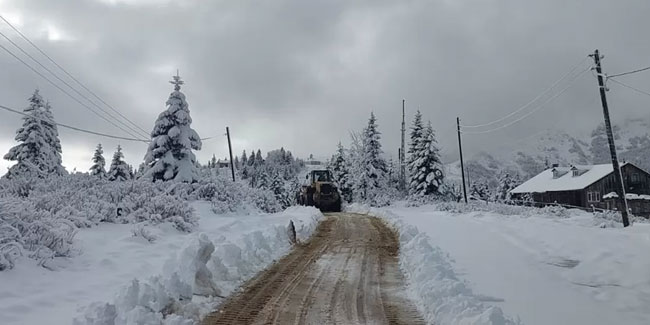 Rize'de kar nedeniyle 19 köyle ulaşım sağlanamıyor
