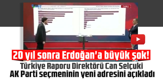 20 yıl sonra Erdoğan'a büyük şok! Türkiye Raporu Direktörü Can Selçuki AK Parti seçmeninin yeni adresini açıkladı