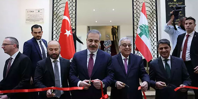 Bakan Fidan, Lübnan Dışişleri Bakanlığı binasını açtı