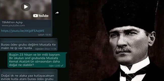 Okulun WhatsApp grubunda Atatürk'e hakaret eden kişi gözaltına alındı