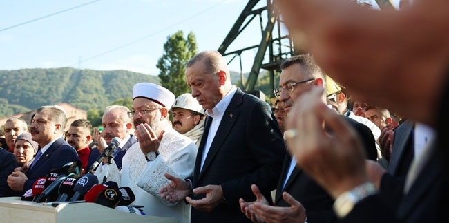 Ali Erbaş, Bartın'da maden kazasında hayatını kaybedenler için dua etti