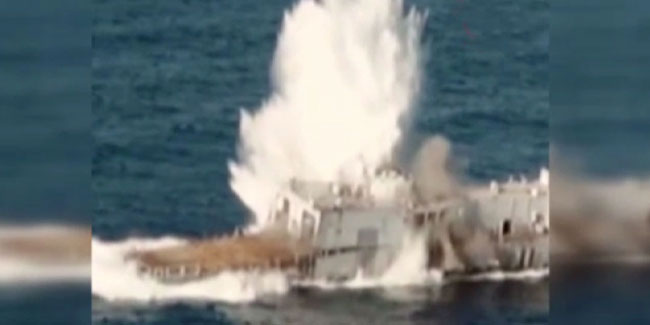 Deniz Kuvvetleri tam isabetle vurdu MSB o anları paylaştı