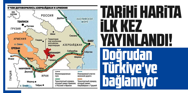 Tarihi harita ilk kez yayınlandı! Doğrudan Türkiye'ye bağlanıyor