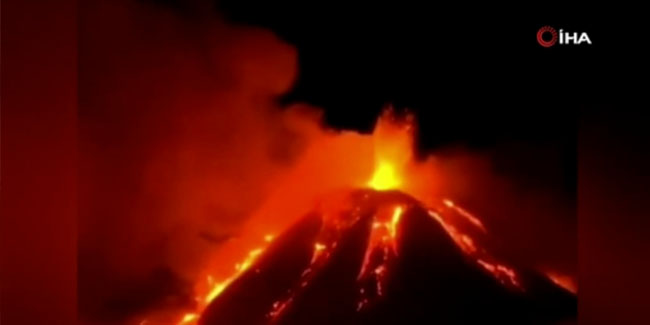İtalya'daki Etna Yanardağı lav püskürttü