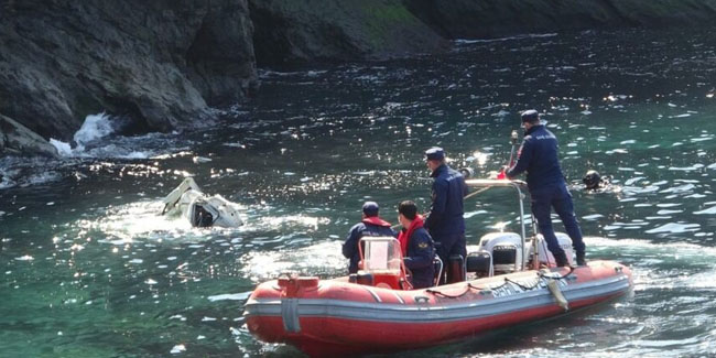 Otomobil 100 metreden denize çakıldı, sudaki dalgıç ölümden döndü