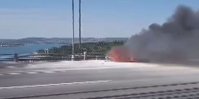 FSM Köprüsü'nde araç yangını