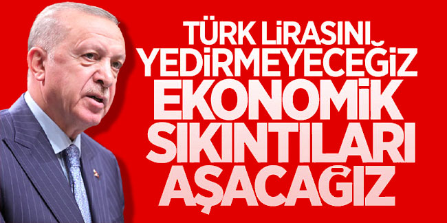 Cumhurbaşkanı Erdoğan: Ekonomide sıkıntılar var, bunları aşacağız