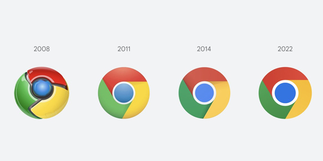 Google Chrome logosunu değiştirdi