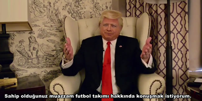 Donald Trump taklidiyle Hekimoğlu Trabzon'a selam