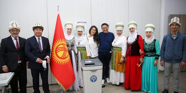 Antalya'daki Kırgızlar sandık başına gitti