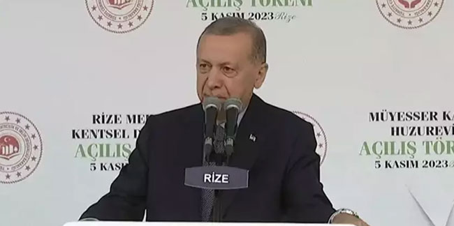 Cumhurbaşkanı Erdoğan'dan Rize'de önemli açıklamalar