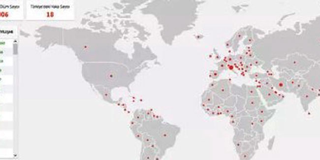 Türkçe koronavirüs haritası! Vaka sayıları arttı