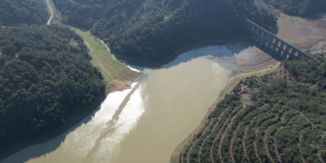 Alibeyköy Barajı'nda su kahverengiye döndü