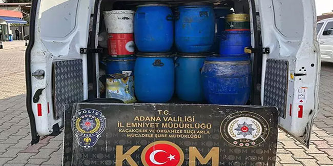 Adana’da 49 bin litre sahte akaryakıt ele geçirildi