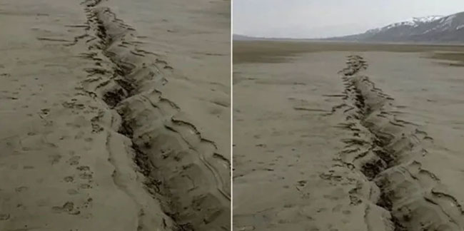 Elazığ’da fay hattındaki zemin sıvılaşması görüntülendi