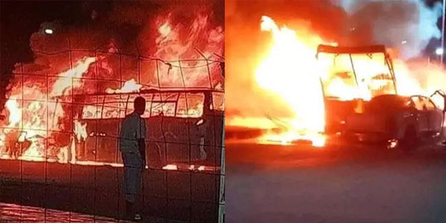 Korkunç otobüs kazası! 34 kişi yanarak öldü
