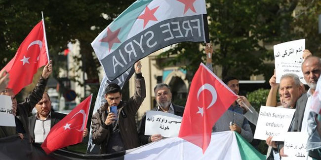 İstanbul'daki Suriyelilerden Harekat'a destek mesajı
