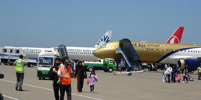 Trabzon Havalimanı'nda turizm sezonu yoğunluğu başladı