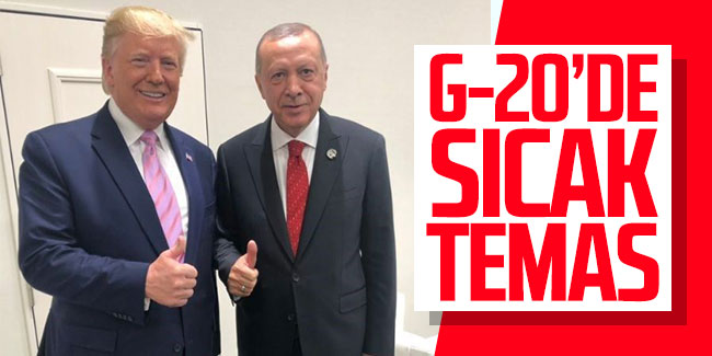 Cumhurbaşkanı Erdoğan ile Trump böyle poz verdi